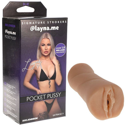Layna.me Signature Stroker - ULTRASKYN Pocket Pussy - Model LAY-001 - Female Pleasure - Canadian Cutie Edition - Warm and Textured - Phthalate-Free - Lifelike Feel