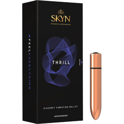 SKYN Thrill Vibrating Bullet - USB Rechargeable Bronze Pleasure Toy for Intense Stimulation