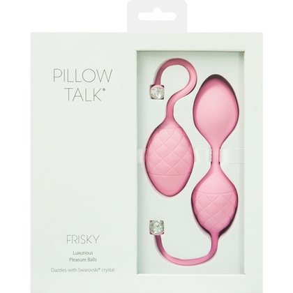 Pillow Talk Frisky Kegal Excerciser Pink: The Ultimate Pleasure-Enhancing Silicone Weighted Balls for Women's Intimate Fitness - Model PTKE-001 - Pink - Adult Naughty Store