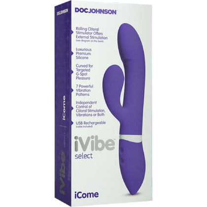 iVibe™ Select iCome Dual-Stimulation G-Spot and Clitoral Silicone Massager - Model IC-101 - Women's Pleasure Toy - Purple