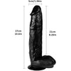 Liquid Silicone Dildo, Lnabni Huge Black 12 Inch Thick Realistic Suction Cup Waterproof Dildo