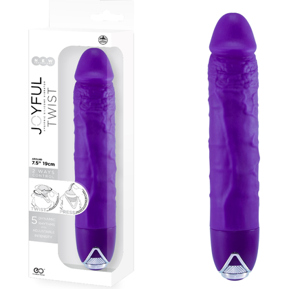 Joyful Twist 7' Silicone Vibrator - Purple: The Ultimate Pleasure Experience - Adult Naughty Store