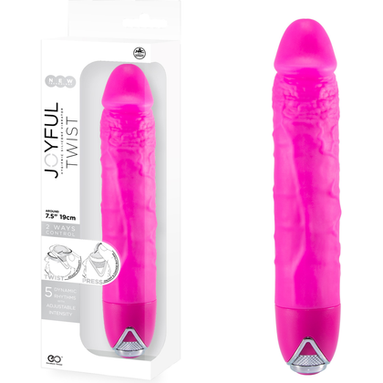 Introducing the Joyful Twist 7' Silicone Vibrator - Pink: The Ultimate Pleasure Delight - Adult Naughty Store