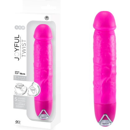 Introducing the Joyful Twist Silicone Vibrator 7' - Pink: The Ultimate Pleasure Companion - Adult Naughty Store