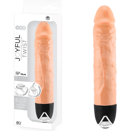 Joyful Twist 7' Silicone Vibrator - Flesh: The Ultimate Pleasure Companion for Intimate Bliss - Adult Naughty Store