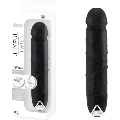 Introducing the Joyful Twist Silicone Vibrator 7' - Black: The Ultimate Pleasure Companion for All Genders! - Adult Naughty Store