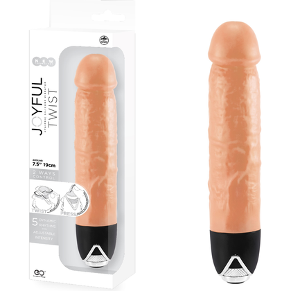 Joyful Twist Silicone Vibrator 7' - Flesh: The Ultimate Pleasure Experience for All Genders - Adult Naughty Store