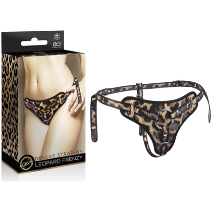 Leopard Frenzy Deluxe Strap On Harness - Versatile Pleasure for Adventurous Couples - Model LF-500 - Unleash Your Wild Side! - Adult Naughty Store