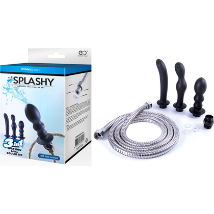 Introducing the Sensual Pleasure Hydro Series-Spashy 3 Butt Plugs with Hose Kit - The Ultimate Delight for All Genders and Unforgettable Pleasure Experiences in a Variety of Colors! - Adult Naughty Store