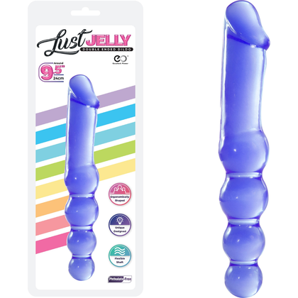 Lustful Pleasure: Lust Jelly 9.5 Double Dong - Purple - Unleash Unforgettable Sensations! - Adult Naughty Store