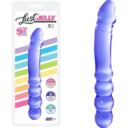 Introducing the Sensation Pleasure Co. Lust Jelly PVC 9.5 Double Dong - Model 9X, Purple, for Unforgettable Dual Stimulation