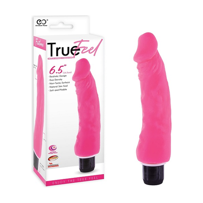 True Feel Pink 6.5 Realistic Vibrator - The Ultimate Pleasure Experience for Women - Adult Naughty Store