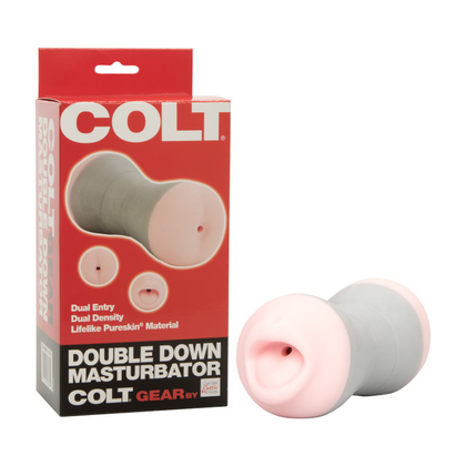 Colt Double Down Masturbator - The Ultimate Pleasure Experience for Men - Model DD-200 - Intense Stimulation for Solo Play - Black