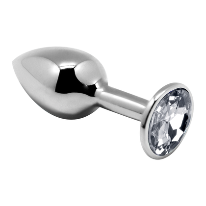 Introducing the Sensual Pleasures™ Mini Metal Butt Plug S-Model: Arousing Anal Bliss in White - Adult Naughty Store