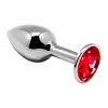 Introducing the Sensual Pleasures Mini Metal Butt Plug S - Red: The Ultimate Anal Delight - Adult Naughty Store