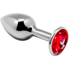 Introducing the SensualDelights Mini Metal Butt Plug M-Red: A Tempting Anal Pleasure Delight - Adult Naughty Store