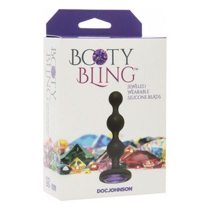 Introducing the Seductive Booty Bling™ Wearable Silicone Beads - Model BB-2000 - For Sensual Anal Delights - Purple