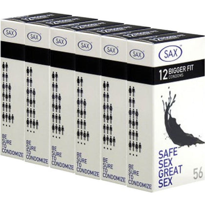 Magnum Magnum Pleasure Max 56mm Latex Condoms for Men - Pack of 12 in Classic Black