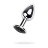 Seductive Pleasures: Luxe Silver Metal Anal Plug with Black Gem - The Epitome of Elegance and Sensuality - Adult Naughty Store