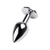 Seductive Pleasures: Luxe Silver Metal Anal Plug with Black Gem - The Epitome of Elegance and Sensuality - Adult Naughty Store