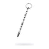 Sensual Pleasures Silver Metal Beaded Urethral Plug with Ring - Model SPU-18CM: Intimate Pleasure for Men, Targeting Urethral Stimulation, Silver - Adult Naughty Store