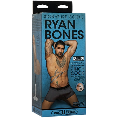 Signature Cocks - Ryan Bones - 7 inch ULTRASKYN™ Realistic Dildo for Intense Pleasure - Model RB-7 - Male - Lifelike Texture - Vac-U-Lock Suction Cup - Flesh
