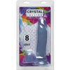 Doc Johnson Crystal Jellies - 8 Inch Ballsy Cock With Suction Cup Base - 8.6 in Long and 2.0 in. Wide - Dildo - Clear