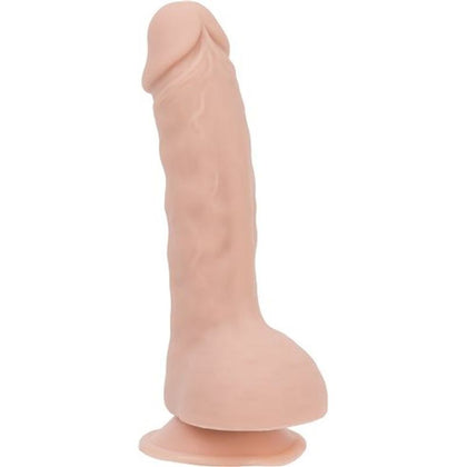 Introducing the SensaPleasure Brad 7.5in Silicone Dildo with Bullet - Beige: The Ultimate Seductive Pleasure Experience - Adult Naughty Store