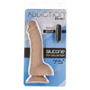 Introducing the SensaPleasure Brad 7.5in Silicone Dildo with Bullet - Beige: The Ultimate Seductive Pleasure Experience - Adult Naughty Store