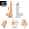 Introducing the Exquisite Pleasure: Naked Addiction Freak Vibrating Rotating Dong w/ Remote - Model NAF-001 - For Couples - Sensual Black - Adult Naughty Store