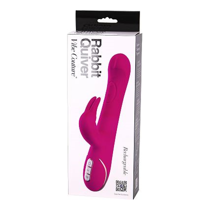 Vibe Couture Rabbit Quiver Pink - Powerful Dual Layer Silicone Rechargeable Rabbit Vibrator for Intense Clitoral Stimulation