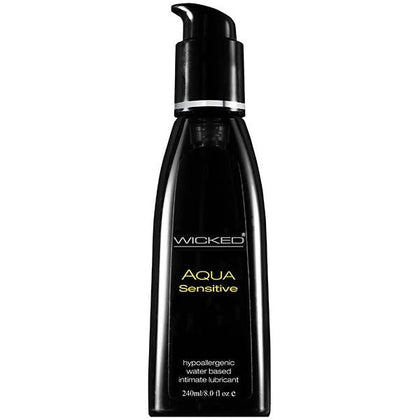 Wicked Aqua Sensitive Hypoallergenic Lubricant - Premium Formula for Sensitive Skin - Aloe & Olive Extracts - Vitamin E - Intensify Pleasure - Clear