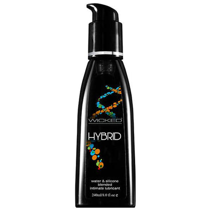 Wicked Hybrid Fusion Lubricant - Premium Water-Based and Silicone Blend for Long-Lasting Pleasure - Model WH-500 - Unisex - Enhances Glide and Moisture - Clear