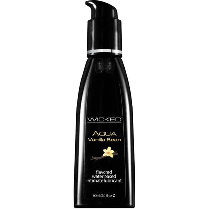 Wicked Aqua Vanilla Bean Water-Based Flavored Lubricant - Sensual Pleasure Enhancer for Oral Play - Sweet and Silky Formula - Tempting Vanilla Flavor - Intensify Intimate Desires