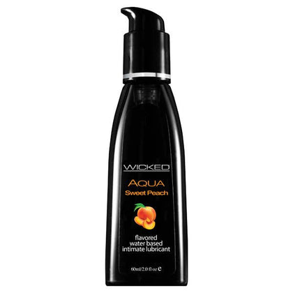 Wicked Aqua Sweet Peach Water-Based Flavored Lubricant for Oral Pleasure -  Sensual, Tasty, and Delightful
