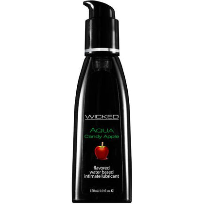 Wicked Aqua Candy Apple Water-Based Flavored Lubricant - Sensual Pleasure Enhancer for Oral Delights - Long Lasting, Kissable, and Lickable - Ideal for Intimate Desires - Red