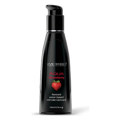 Wicked Aqua Strawberry Flavored Water-Based Lubricant for Oral Pleasure - 2 oz - Intensify Your Sensual Experience with a Delicious Twist