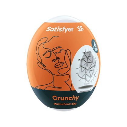 Satisfyer Masturbator Egg - Crunchy: Compact Cyber-Skin Pleasure Device for On-The-Go Stimulation - Model SE-001 - Unisex - Intense Pleasure - Vibrant Blue