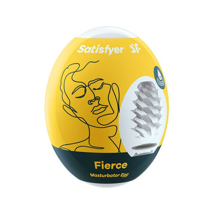 Satisfyer Masturbator Egg - Fierce: Compact Cyber-Skin Male Masturbation Device for On-the-Go Pleasure - Model M-EGG01 - For Men - Intense Stimulation - Bold Black