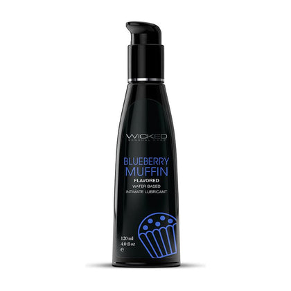 Wicked Aqua Blueberry Muffin Water-Based Flavored Lubricant - Sensual Pleasure Enhancer for Oral Delights - Long Lasting, Latex Friendly, Paraben-Free - Vegan Formula - No Sticky Residue - 2  - Adult Naughty Store