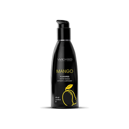 Wicked Aqua Mango Water-Based Flavored Lubricant for Intimate Pleasure - Sensual and Kissable Mango Flavor - Long Lasting, Latex Friendly, Paraben-Free - Vegan - 4 fl oz - Adult Naughty Store