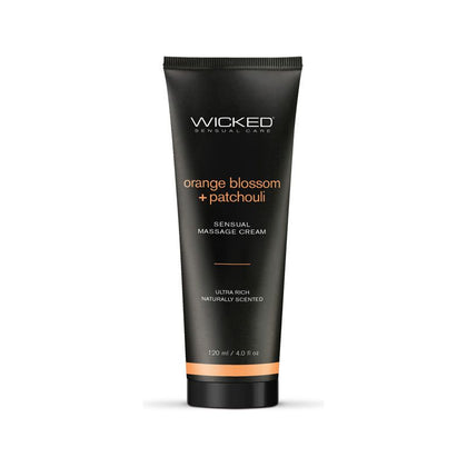 Wicked Sensual Care Orange Blossom + Patchouli Sensual Massage Cream - Luxurious Aromatherapy Blend for Ultimate Relaxation - Model: WSC-OMB-PATCH-001 - Unisex Intimate Pleasure Cream - Soothing and Nourishing Formula - Vibrant Orange Color