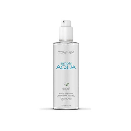 Wicked Simply Aqua Water-Based Lubricant for Sensual Pleasure - Model X123 - Unisex - Enhances Intimate Pleasure - Clear