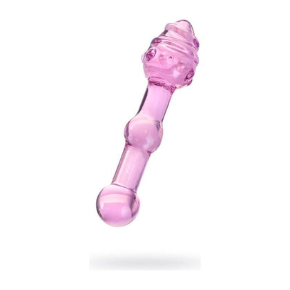 Introducing the Exquisite Pleasure: Sexus Glass Dildo Pink 17cm - The Ultimate Sensual Delight for Intimate Bliss - Adult Naughty Store