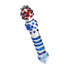 Sensual Pleasures Sexus Glass Dildo Blue Red 20.5cm - Ultimate Intimate Bliss for All Genders and Exquisite Pleasure - Adult Naughty Store