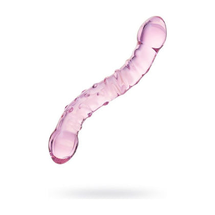 Introducing the Exquisite Pleasures Collection: Sensual Glass Dildo Pink 19.5cm - Model SXP-195 - Suitable for All Genders - Unleash Passionate Bliss - Adult Naughty Store