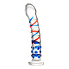 Introducing the Exquisite Pleasures Glass Dildo - Sexus Blue Tip 18cm for Unforgettable Ecstasy! - Adult Naughty Store