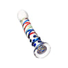 Introducing the Exquisite Pleasures Glass Dildo - Sexus Blue Tip 18cm for Unforgettable Ecstasy! - Adult Naughty Store