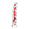 Introducing the Sensual Pleasure: Sexus Glass Dildo Blue Swirl 18.2cm - Exquisite Pleasure for All Genders and Areas of Desire - Adult Naughty Store