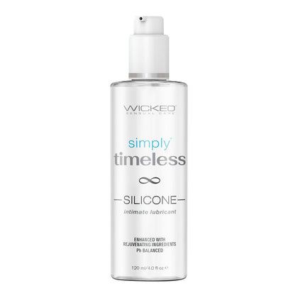 Wicked Sensual Care Simplyr Timeless Silicone-Based Lubricant - Timeless 120ml (4oz) Bottle - Women's Perimenopausal and Menopausal Intimate Moisturising Support - Clear